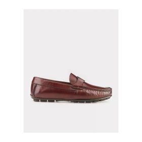 Cabani 010M3823 Hakiki Deri Kahverengi Kemer Detaylı Erkek Loafer Ayakkabı