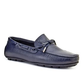 Cabani 010M492 Fiyonk Detaylı Hakiki Deri Lacivert Erkek Loafer Ayakkabı