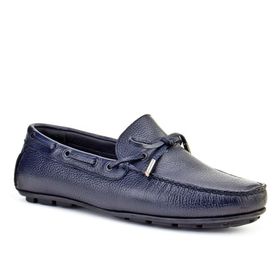 Cabani 010M492 Fiyonk Detaylı Hakiki Deri Lacivert Erkek Loafer Ayakkabı