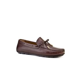 Cabani 010M492 Hakiki Deri Kahverengi Bağcık Detaylı Erkek Loafer Ayakkabı