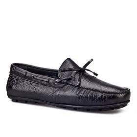 Cabani 010M492 Meşin Astar Hakiki Deri Siyah Erkek Loafer Ayakkabı