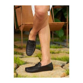 Cabani 010M5823 Hakiki Deri Detaylı Siyah Erkek Loafer Ayakkabı