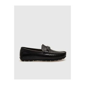 Cabani 010M5823 Hakiki Deri Detaylı Siyah Erkek Loafer Ayakkabı