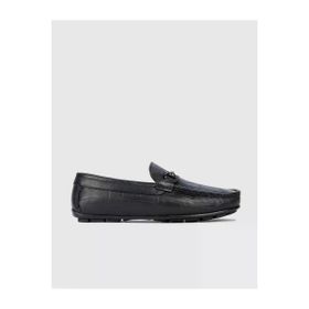 Cabani 010M5823 Hakiki Deri Detaylı Siyah Erkek Loafer Ayakkabı