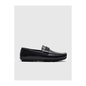 Cabani 010M7823F Hakiki Deri Siyah Tokalı Erkek Loafer Ayakkabı