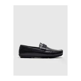 Cabani 010M7823F Hakiki Deri Siyah Tokalı Erkek Loafer Ayakkabı