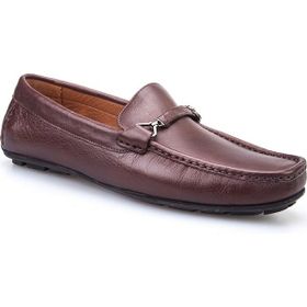 Cabani 010M823 Hakiki Deri Kahverengi Tokalı Erkek Loafer Ayakkabı