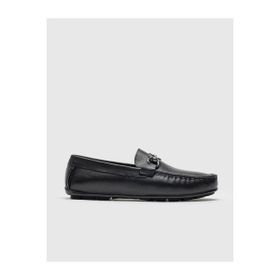 Cabani 010M823 Hakiki Deri Toka Detaylı Siyah Erkek Loafer Ayakkabı