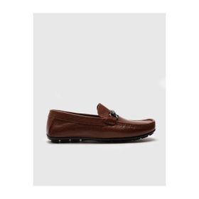 Cabani 010M823 Toka Detaylı Hakiki Deri Taba Erkek Loafer Ayakkabı