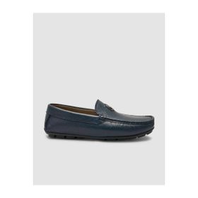 Cabani 010M9823C Hakiki Deri Lacivert Logo Detaylı Erkek Loafer Ayakkabı
