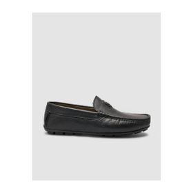 Cabani 010M9823C Hakiki Deri Siyah Logo Detaylı Erkek Loafer Ayakkabı