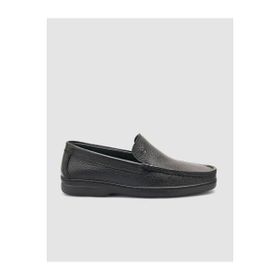 Cabani 024M052 Hakiki Deri Dikiş Detaylı Siyah Erkek Loafer Ayakkabı