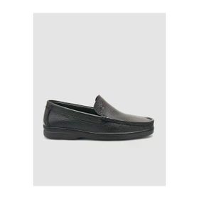Cabani 024M052 Hakiki Deri Dikiş Detaylı Siyah Erkek Loafer Ayakkabı