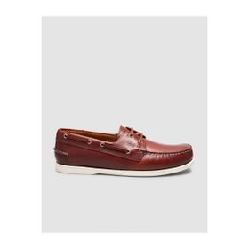 Cabani 052C102 Bordo Hakiki Deri Bağcıklı Erkek Loafer Ayakkabı