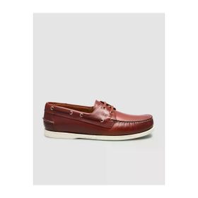 Cabani 052C102 Bordo Hakiki Deri Bağcıklı Erkek Loafer Ayakkabı