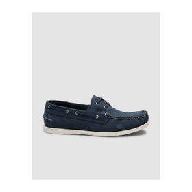 Cabani 052C102 Lacivert Hakiki Deri Bağcıklı Erkek Loafer Ayakkabı