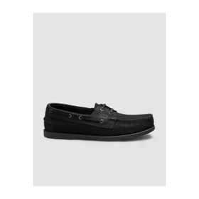 Cabani 052C102 Mat Siyah Hakiki Deri Bağcıklı Erkek Loafer Ayakkabı