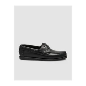 Cabani 052C102 Parlak Siyah Hakiki Deri Bağcıklı Erkek Loafer Ayakkabı