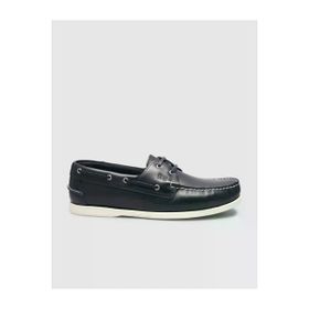 Cabani 052C102 Siyah Hakiki Deri Bağcıklı Erkek Loafer Ayakkabı