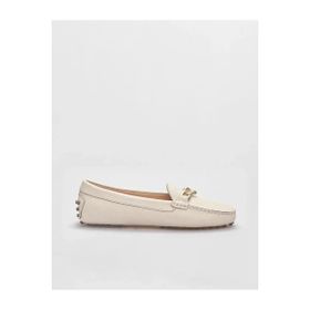 Cabani 1174 Hakiki Deri Bej Kadın Loafer Ayakkabı