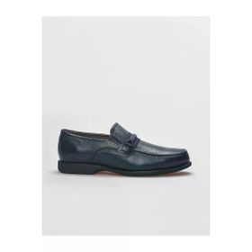 Cabani 121M1116 Hakiki Deri Lacivert Toka Detaylı Erkek Loafer Ayakkabı