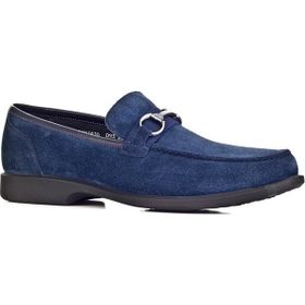 Cabani 121M1416 Tokalı Hakiki Deri Lacivert Erkek Loafer Ayakkabı