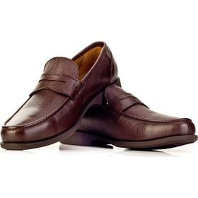 Cabani 121M1417 Hakiki Deri Kahverengi Kemer Detaylı Erkek Loafer Ayakkabı
