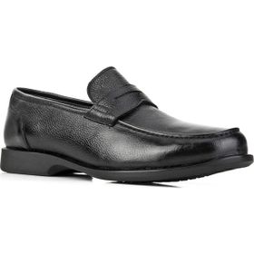 Cabani 121M1417 Hakiki Deri Siyah Erkek Loafer Ayakkabı