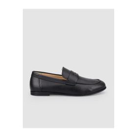 Cabani 1240 Hakiki Deri Siyah Kadın Loafer Ayakkabı