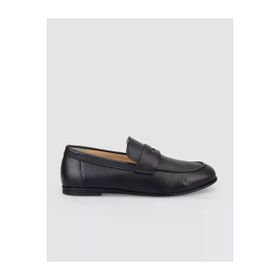 Cabani 1240 Hakiki Deri Siyah Kadın Loafer Ayakkabı