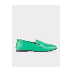 Cabani 16101 Hakiki Deri Yeşil Kadın Loafer Ayakkabı