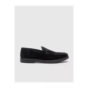 Cabani 16500A042 Hakiki Deri Siyah Süet Erkek Loafer Ayakkabı