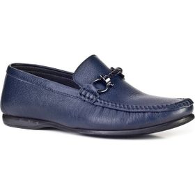 Cabani 167M098 Hakiki Deri Toka Aksesuarlı Lacivert Erkek Loafer Ayakkabı