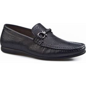 Cabani 167M098 Toka Aksesuarlı Hakiki Deri Siyah Erkek Loafer Ayakkabı