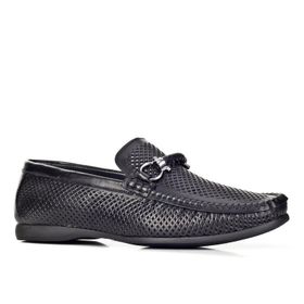 Cabani 167M098F Toka Aksesuarlı Detaylı Hakiki Deri Siyah Erkek Loafer Ayakkabı