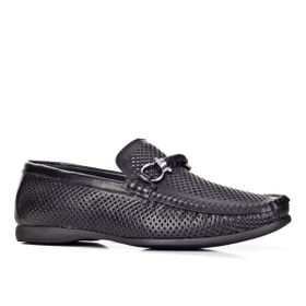 Cabani 167M098F Toka Aksesuarlı Detaylı Hakiki Deri Siyah Erkek Loafer Ayakkabı