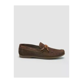 Cabani 167M875 Hakiki Deri Kahverengi Süet Erkek Loafer Ayakkabı