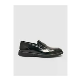 Cabani 174 Hakiki Açma Deri Siyah Erkek Klasik Loafer Ayakkabı