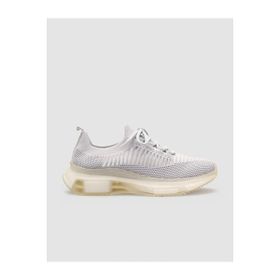 Cabani 2174 Kauçuk Tabanlı Gri Bağcıklı Kadın Sneaker Spor Ayakkabı