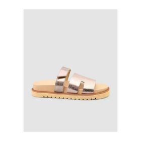 Cabani 22-59051 Hakiki Deri Parlak Bronz Kadın Terlik