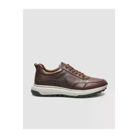 Cabani 2502 Hakiki Deri Bağıcıklı Kahverengi Erkek Sneaker