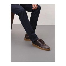Cabani 292M1308 Hakiki Deri Kahverengi Bağcıklı Erkek Spor Sneaker Ayakkabı