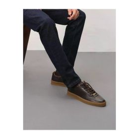 Cabani 292M1308 Hakiki Deri Kahverengi Bağcıklı Erkek Spor Sneaker Ayakkabı