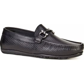 Cabani 296M823J Toka Detaylı Hakiki Deri Siyah Erkek Loafer Ayakkabı