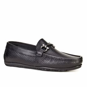 Cabani 296M823J Toka Detaylı Hakiki Deri Siyah Erkek Loafer Ayakkabı