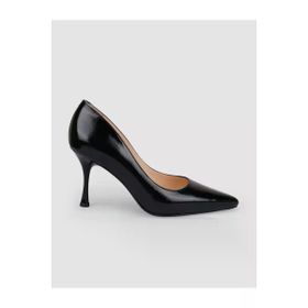 Cabani 301201 Hakiki Deri Siyah Rugan Kadın Stiletto