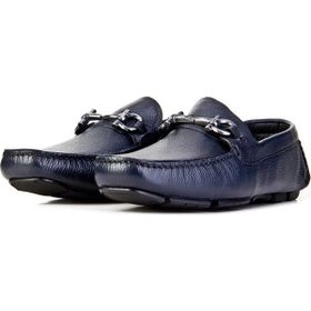 Cabani 347M472 Hakiki Deri Toka Detaylı Lacivert Erkek Loafer Ayakkabı