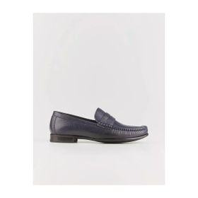 Cabani 442M1176 Hakiki Deri Kauçuk Tabanlı Lacivert Erkek Loafer Ayakkabı