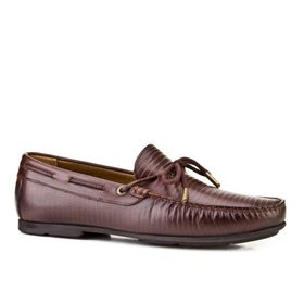 Cabani 447M1168L Hakiki Deri Kahverengi Bağcıklı Erkek Loafer Ayakkabı