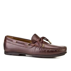 Cabani 447M1168L Hakiki Deri Kahverengi Bağcıklı Erkek Loafer Ayakkabı